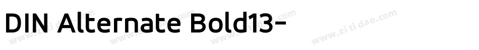 DIN Alternate Bold13字体转换